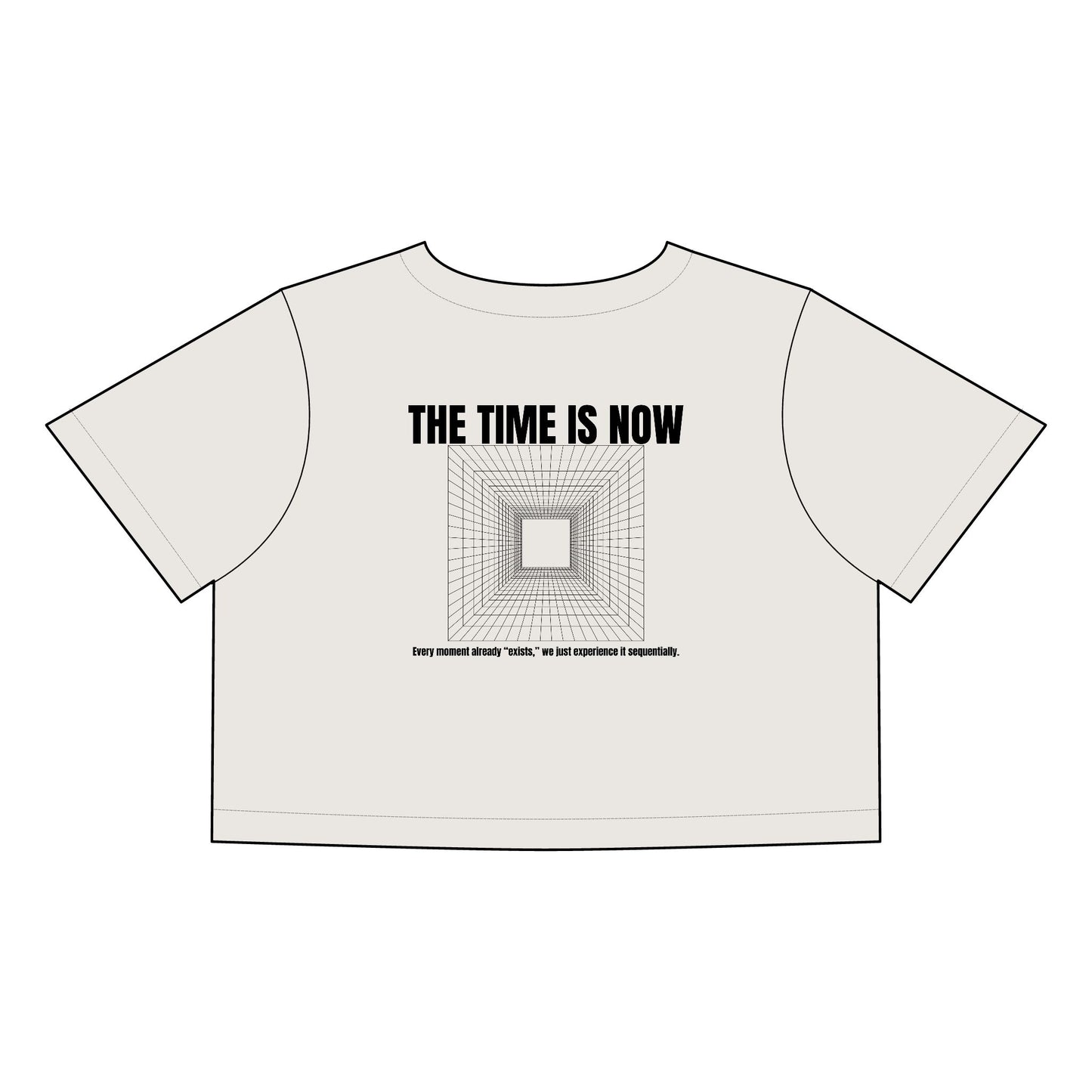 Crop- THE TIME IS NOW Women's Faded Shirt